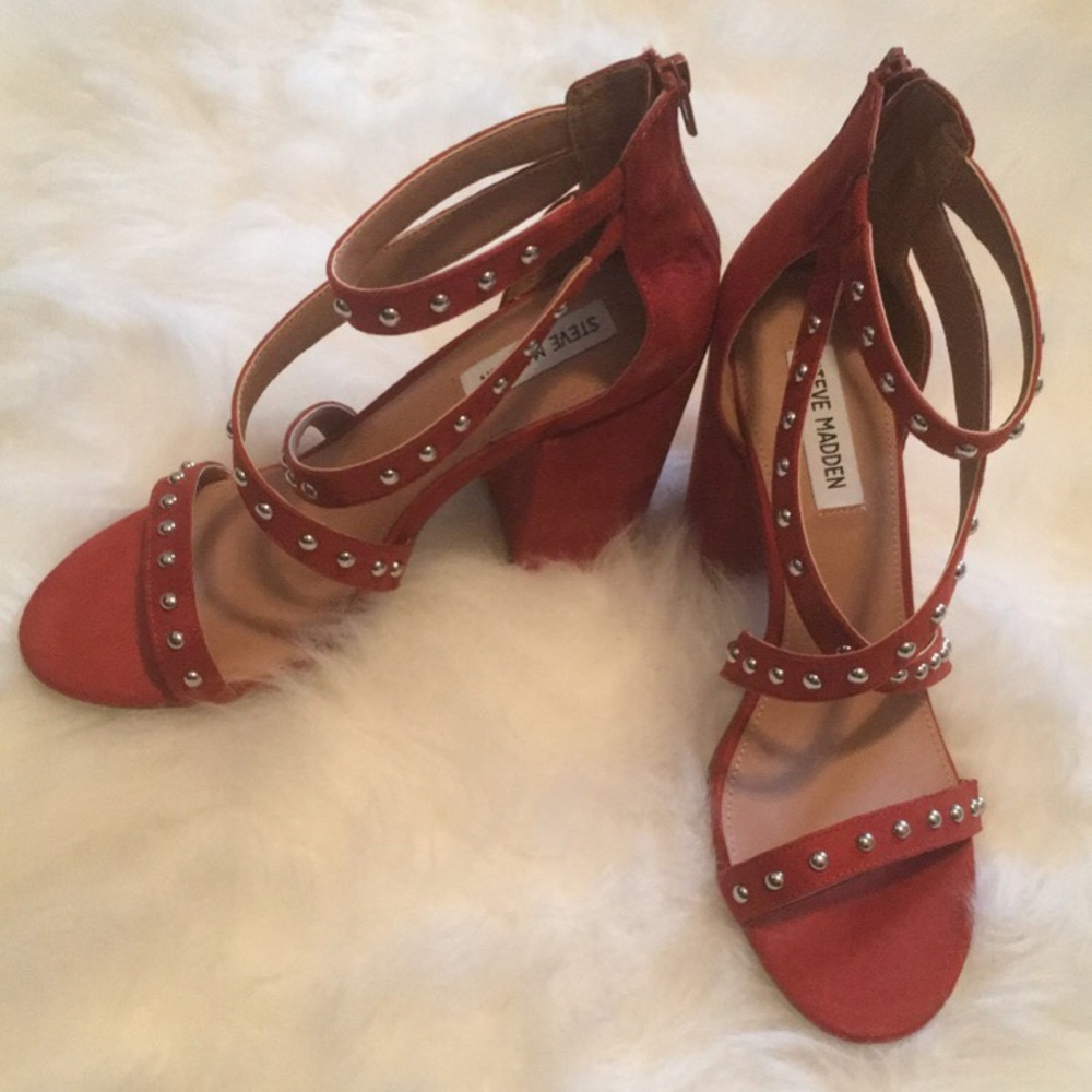 Steve Madden studded block heel